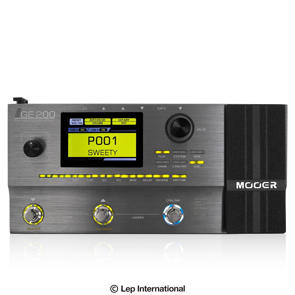 ギター用マルチエフェクター Mooer GE200 ＋変換アダプター 3P→2Pギター - howcampers.com