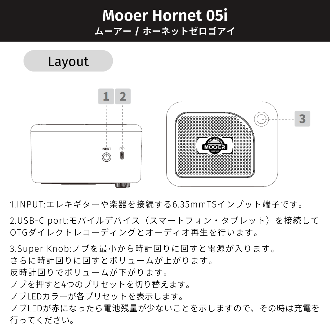 【2/29(木)16:00まで10%OFF】Mooer Hornet 05i